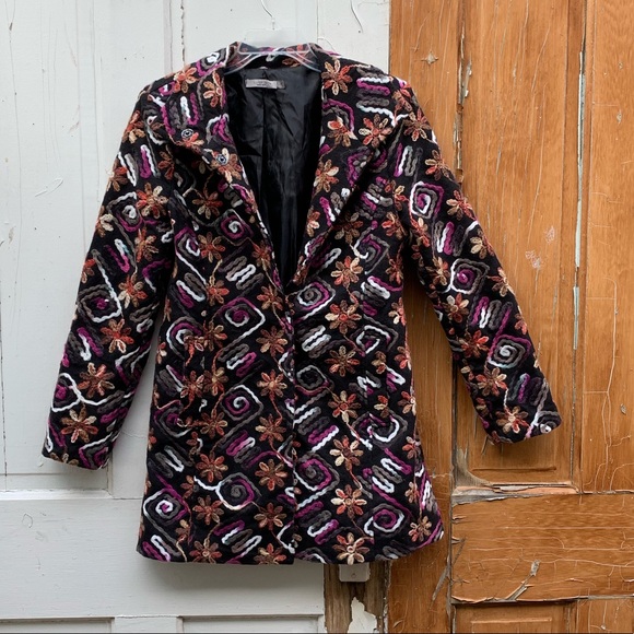 Luisa Perla crewel embroidered jacket Size Small - Picture 1 of 7